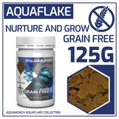 AquaMunch AquaFlake Nurture and Grow grain-free flake fish food, 125g