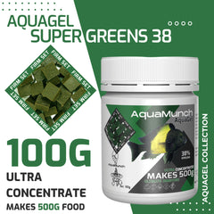 Coburg Aquarium AquaMunch AquaGel-Super-Greens-38 | Aquarium Fish Food