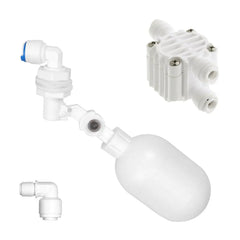 Pure RO Auto Shut Off and Float Valve Kit for reverse osmosis water filtration system with automatic water level control for aquarium storage reservoirs