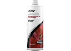 Seachem Prime - white bottle with red branding that reads