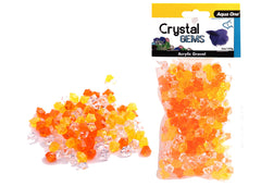 orange Aqua One Crystal Gems Acrylic Betta Gravel 145g 15mm