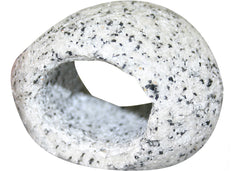 Aqua One Round Marble Cave, white, stone, hole, aquarium feature, ornament, display, fish house, snail house,