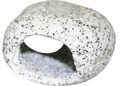 Aqua One Round Marble Cave, white, stone, hole, aquarium feature, ornament, display, fish house, snail house,