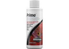 Seachem Prime - white bottle with red branding that reads
