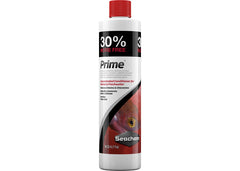 Seachem Prime - white bottle with red branding that reads