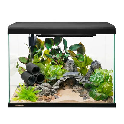 LifeStyle Classic Complete Glass Aquarium Satin Black