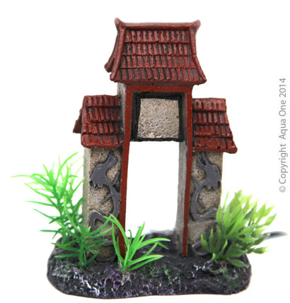 Ornament Betta Square Column Arch W/roof 10cm