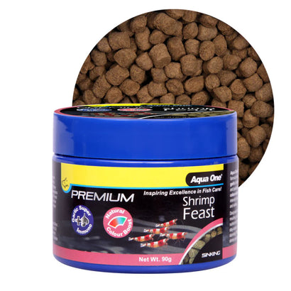 AquaMunch Premium Shrimp Feast 90g complete food for freshwater shrimp colonies
