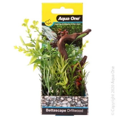 Aqua One Bettascape Spinning Grove Twisting Driftwood Green artificial aquarium plant