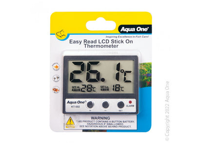 Aqua One Digital aquarium thermometer in packaging.
