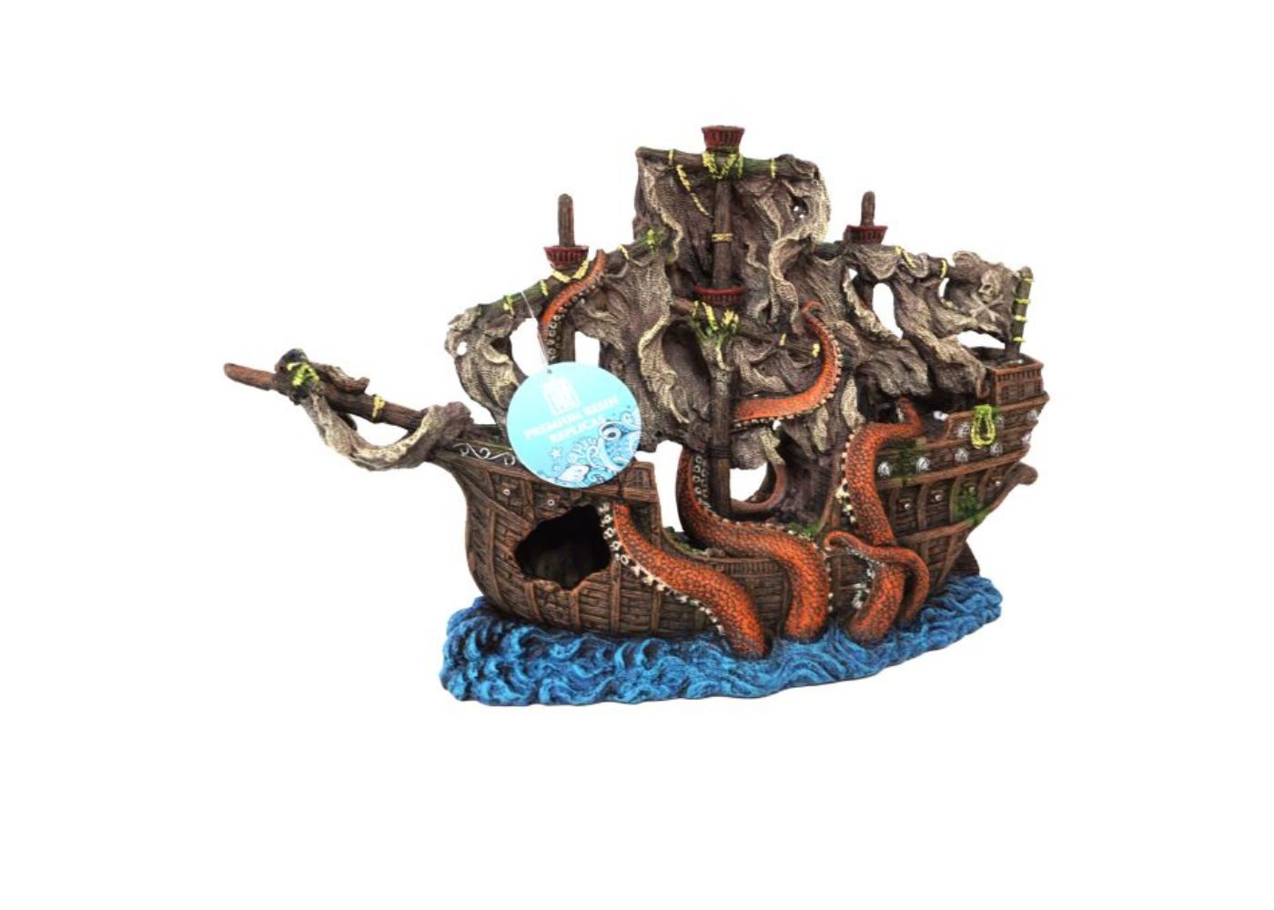 Bioscape Octopus Shipwreck 34 x 10 x 22cm