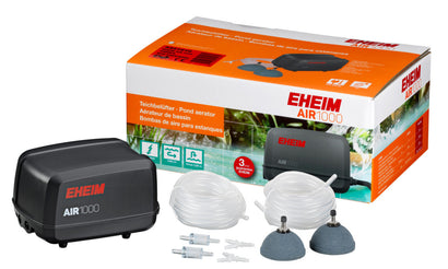Eheim AIR1000 pond aerator air pump 1000 l/h – super silent 8.5W two-outlet aeration pump for fish ponds up to 6000L and koi ponds up to 3000L