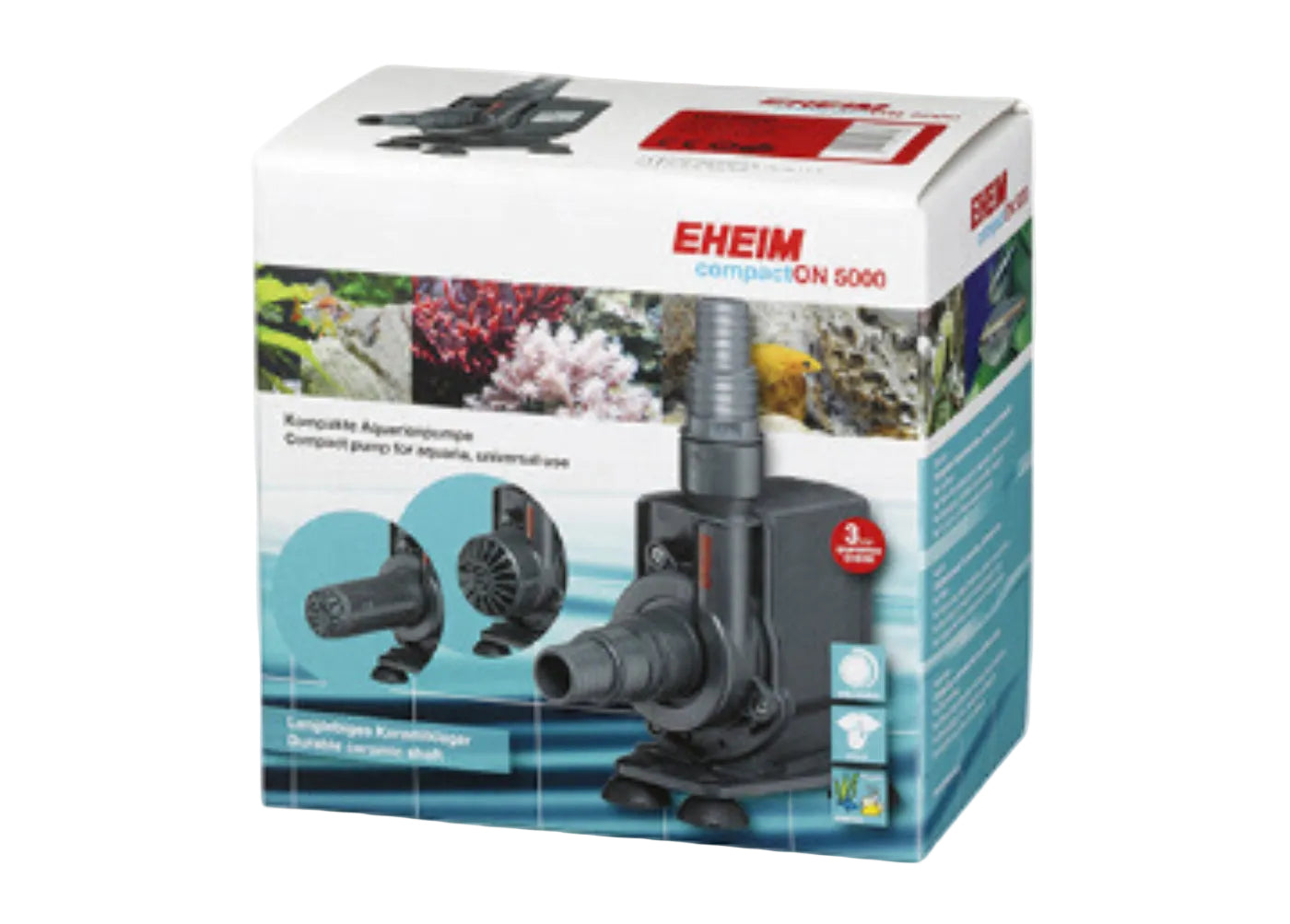 Eheim compact ON 5000 universal aquarium pump 5000 l/h 70W – high flow ceramic bearing pump for freshwater and marine aquariums and sump systems