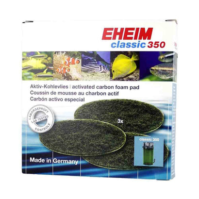 Eheim Classic 350 2215 round black carbon filter pads 3 pack