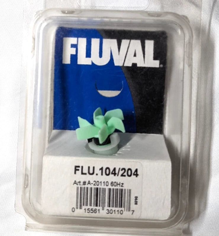 Fluval 104 and 204 replacement impeller with curved blades for aquarium canister filters