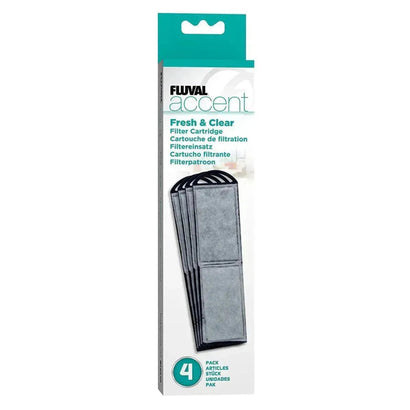 Fluval Accent Fresh & Clear replacement aquarium filter cartridges 4 pack