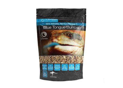 Jurassic Natural Blue Tongue Burrow – organic cane mulch reptile bedding for blue-tongue skinks, soft heat-treated burrowing substrate