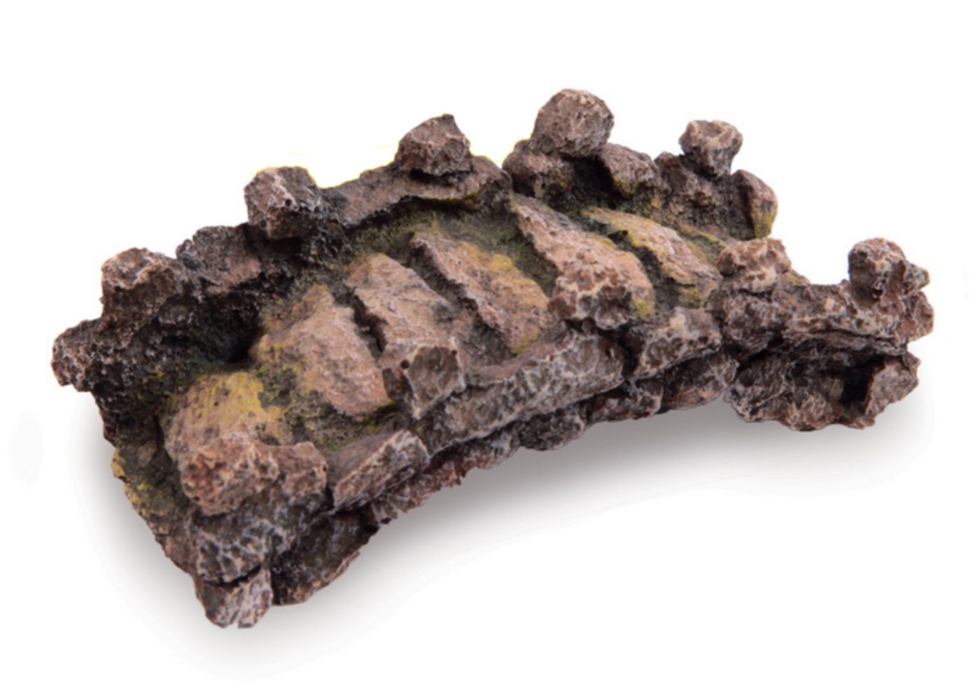 Kazoo Stone Bridge Grey Arch aquarium ornament 18575 – small hand-painted weathered stone bridge with swim-through arch for nano and shrimp tanks