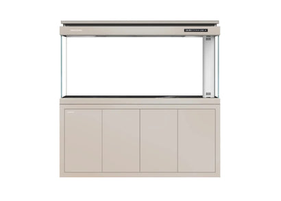 Minjiang MJ4-LC1500AW-9A white aquarium with matching cabinet and premium glass fish tank.