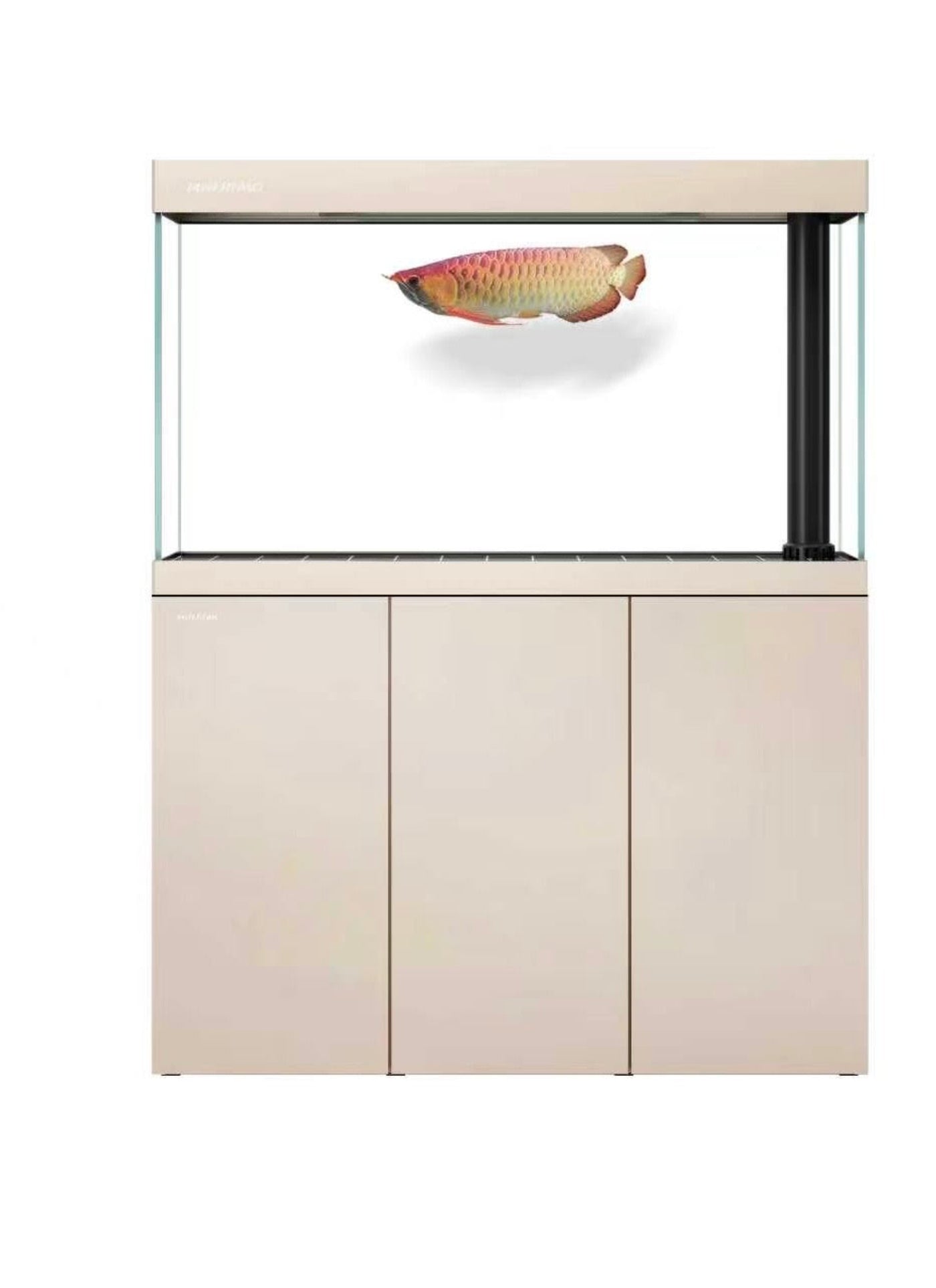 Minjiang MJ4-LC1800B-9C white aquarium with cabinet set up with tropical fish and aquatic plants