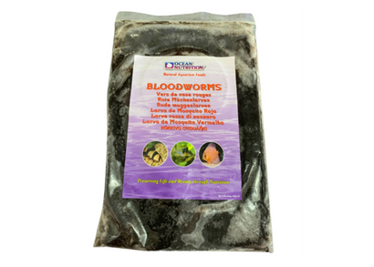 Ocean Nutrition Frozen Bloodworm Flat Pack 454g – premium vitamin-enriched frozen bloodworms for tropical freshwater fish
