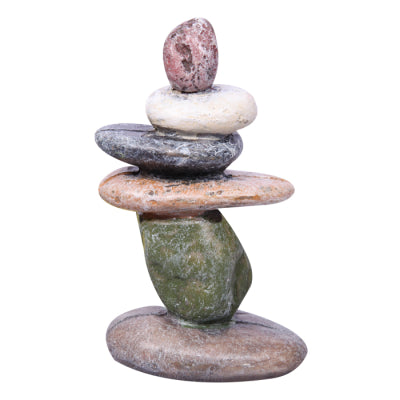Stone Pebble Stack aquarium ornament 5x5x9cm – natural stone finish resin for freshwater fish tanks