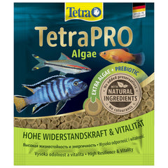 Front Image: TetraPro NutriEvolution Tropical Algae fish food front packaging