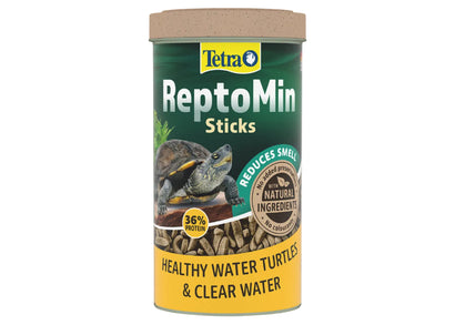 Tetra NutriEvolution ReptoMin floating turtle food sticks available in 130g and 270g containers