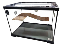 URS glass turtle tank with stepped basking platform and ventilated locking lid