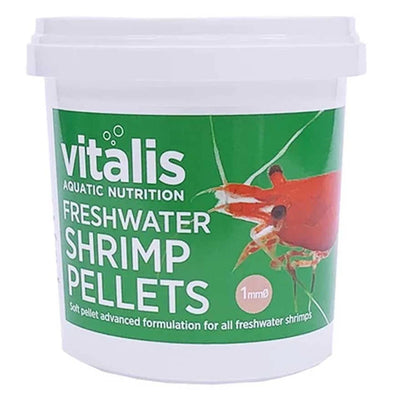 Vitalis Freshwater Shrimp Pellets tub with small 1mm soft sinking pellets