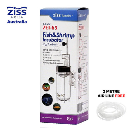 ZISS Aqua Egg Tumbler ZET-65 fish and shrimp egg incubator 7x23cm 400ml – round bottom gentle tumbling flow for fish fry and shrimp egg hatching