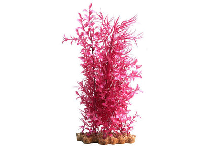 Plastic Plant Pink Ludwigia Blyxa w Gravel Base X
