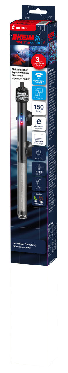 Eheim Thermocontrol+ e 150 WiFi aquarium heater 150W 3712010 – adjustable 18 to 32 degrees smart heater for freshwater and marine tanks up to 300L