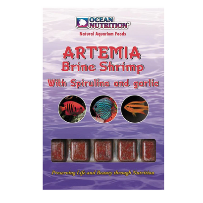 Ocean Nutrition Frozen Artemia Brine Shrimp with Spirulina & Garlic