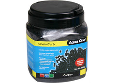 black pellets Aqua One ChemiCarb, creates crystal clear water for your aquarium,
