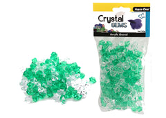 green Aqua One Crystal Gems Acrylic Betta Gravel 145g 15mm