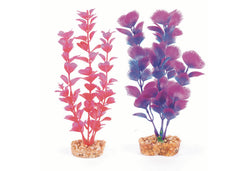 Kazoo Plastic Plant Medium Leaf Pink/Purple