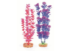 Kazoo Plastic Plant Medium Leaf Pink/Purple