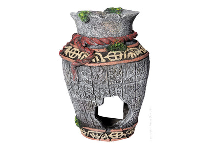 Aqua One Ornament Broken Aztec Vase Small