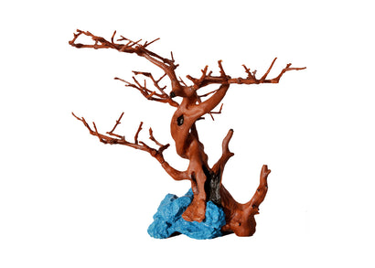 Reptile One Hermit Crab Climbing Branches and Blue Rock