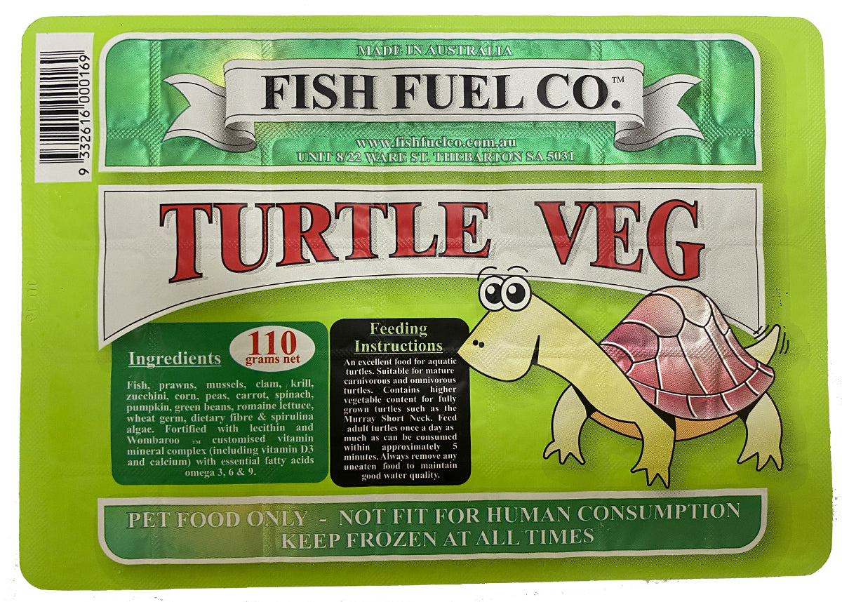 Fish Fuel Range Fish Fuel Co. Frozen Turtle Veg Food - 10 Pack – Coburg Aquarium
