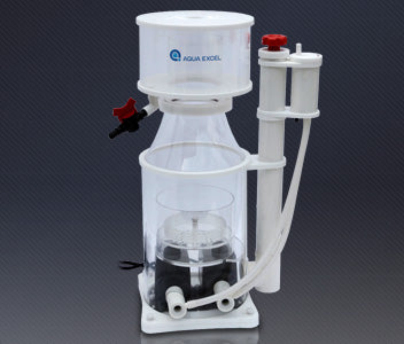 Aqua Excel AE-1001 protein skimmer clear body with collection cup for 800 to 1200 litre marine aquariums