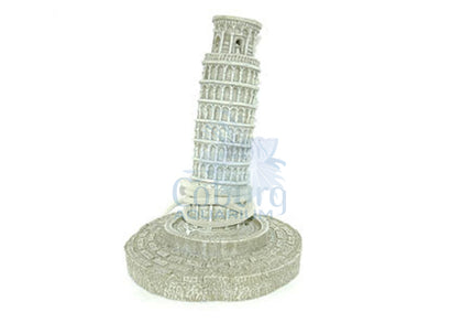 Aqua One air operated Leaning Tower of Pisa aquarium ornament – bubbling resin decoration that aerates water in freshwater and marine tanks
