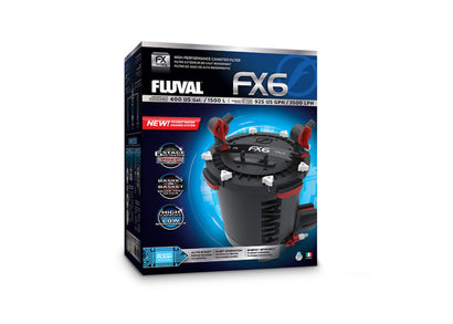 Fluval FX6 high performance external canister filter for aquariums up to 1500 litres in retail box