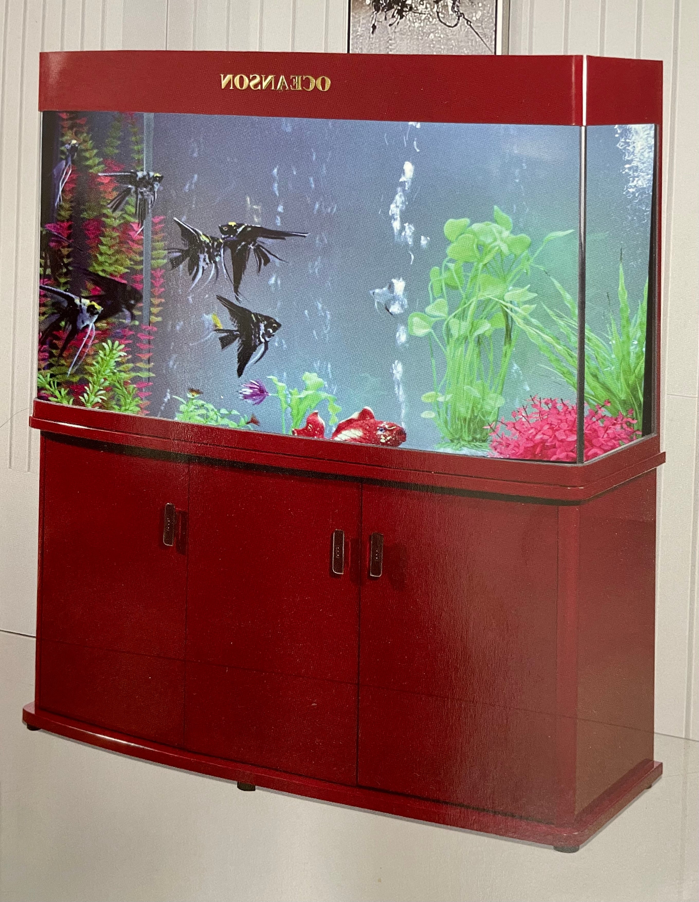 Oceanson RGM153 - 153cm Curved Face Aquarium, Cabinet and Sump