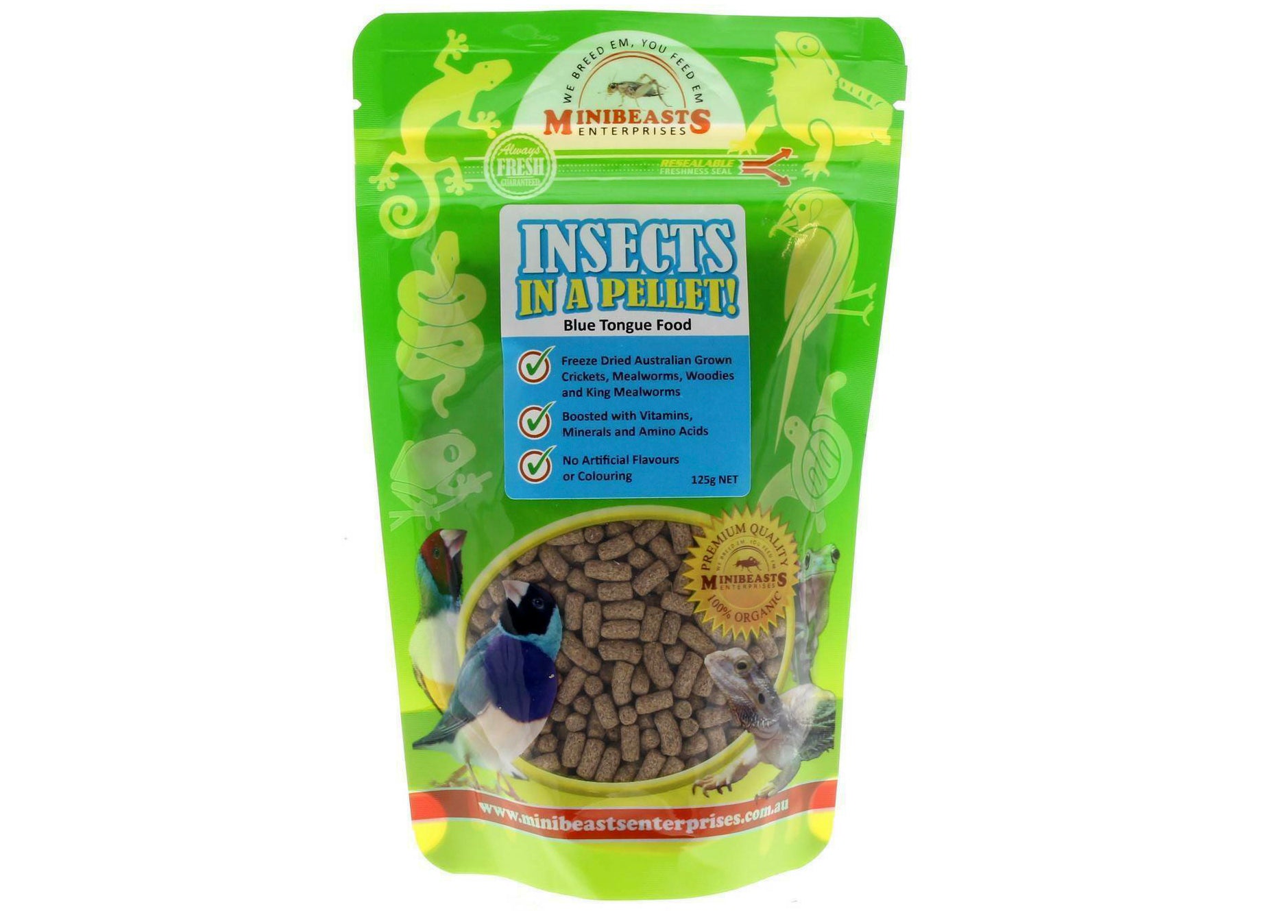 Benji Insect Food Minibeasts Insects in a Pellet! Blue Tongue Food – Coburg Aquarium