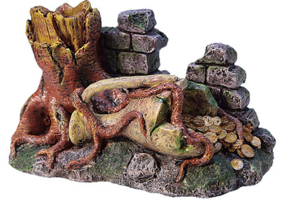 Neptune Middle Earth Tree Trunk and Rock 17 x 11cm