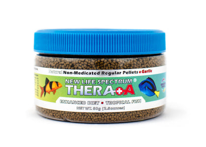 New Life Spectrum Thera+A Regular sinking pellet fish food jar with garlic