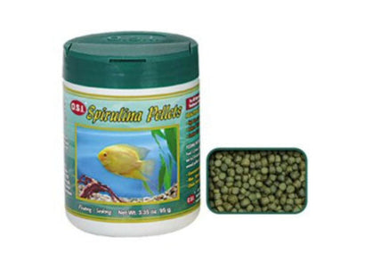 OSI Spirulina Pellets Medium 95g dry fish food for freshwater and marine fish
