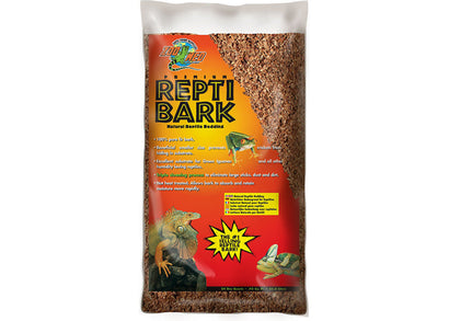 Zoo Med Repti Bark natural fir tree bark reptile substrate – available in 4 8 and 24 quart sizes for tropical reptile and amphibian enclosures